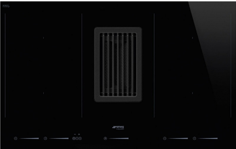 Индукционная варочная панель со встроенной вытяжкой Smeg HOBD682D1